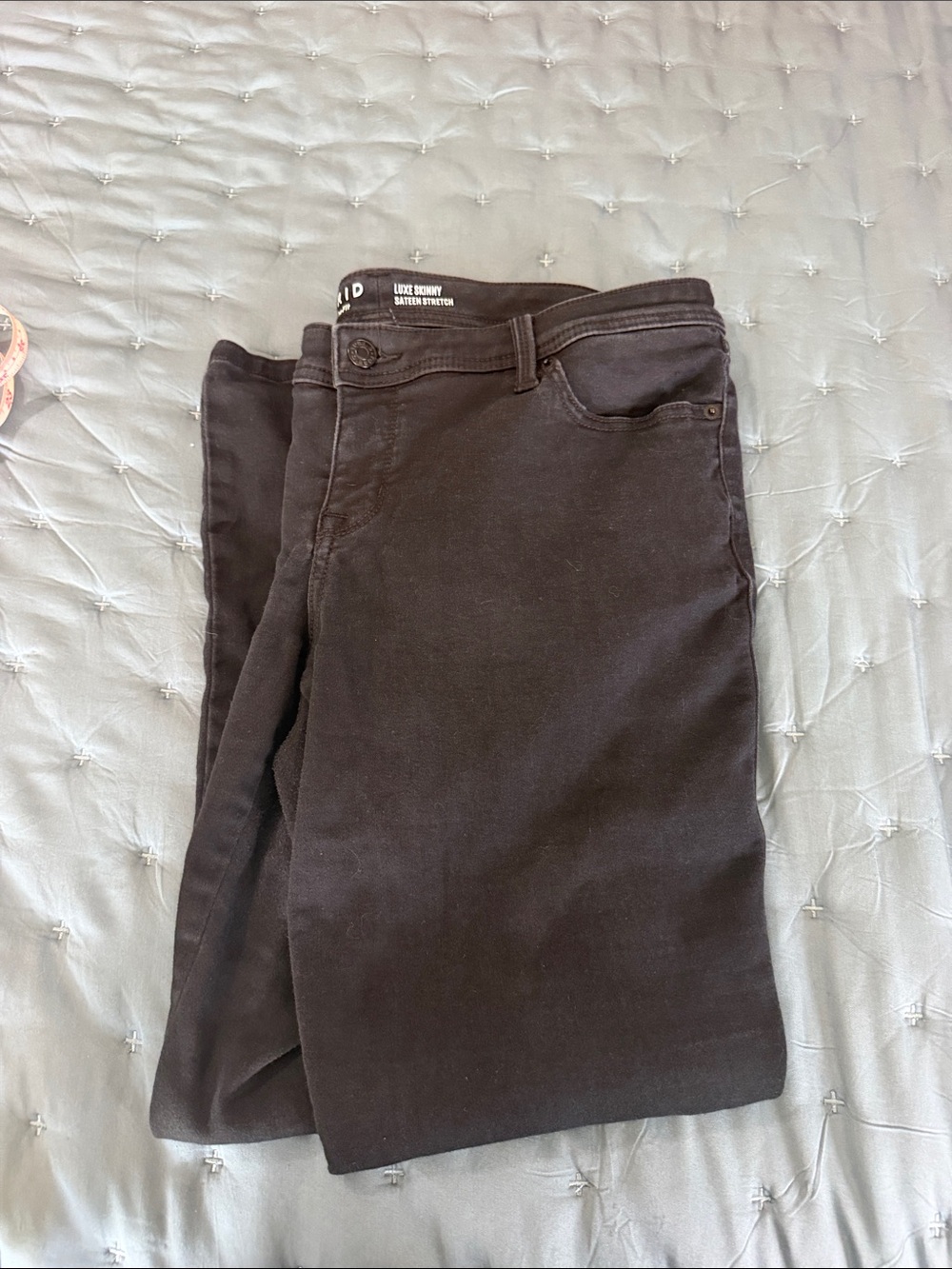 torrid Black Luxe Skinny Sateen Stretch Jeans